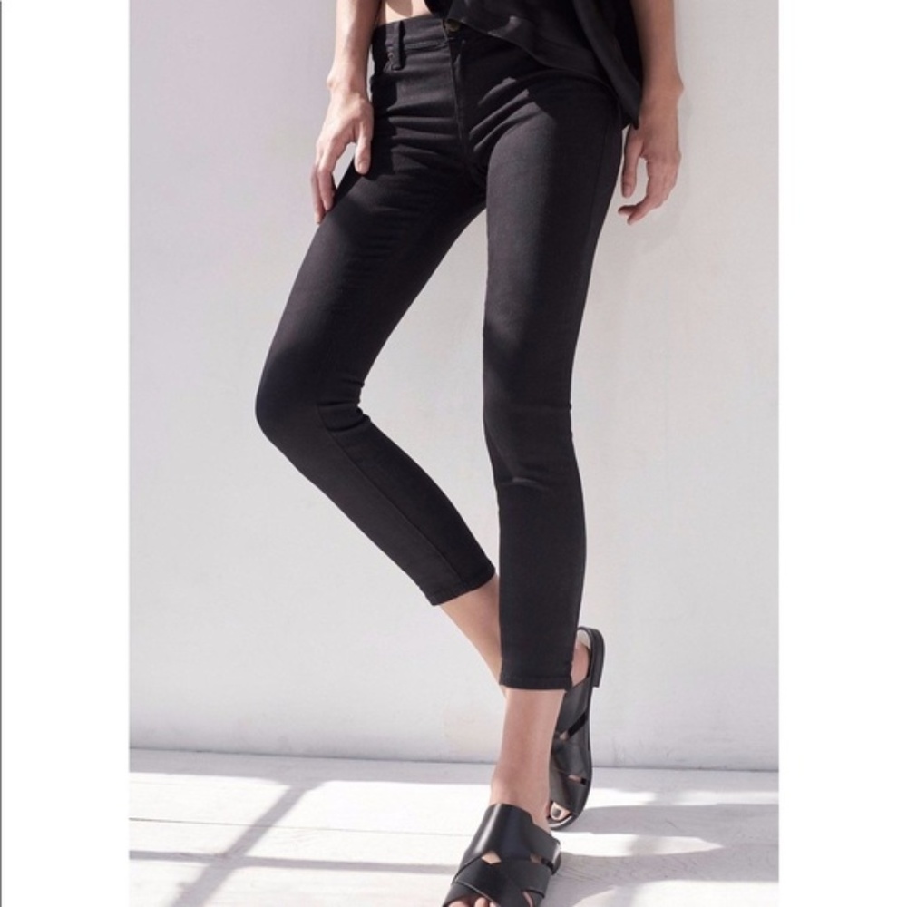 FREE PEOPLE High Rise Black Roller Crop Jeans - Picture 6 of 6
